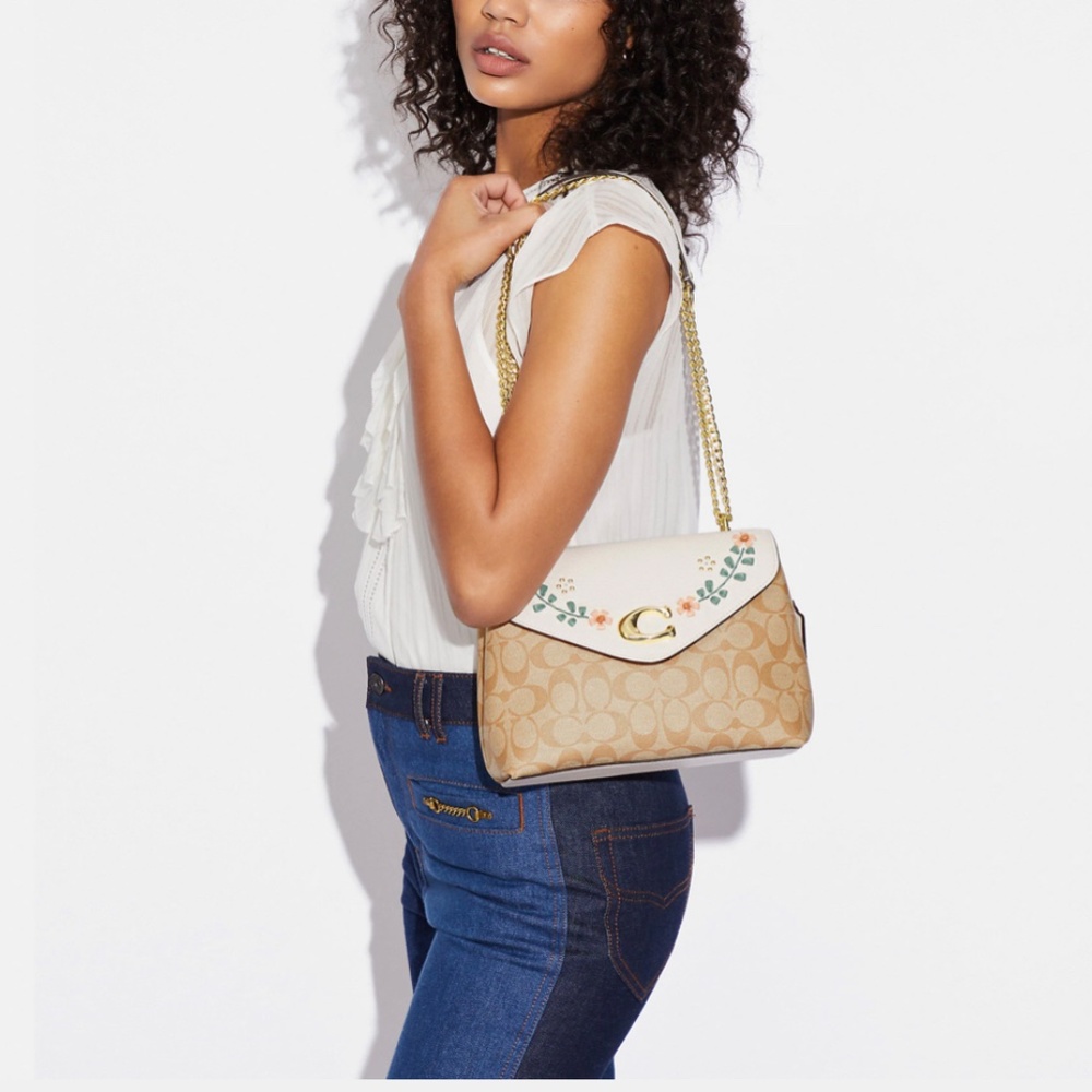 COACH GORGEOUS Tammie Bag In Signature Canvas Floral Whipstitch - Picture 7 of 12